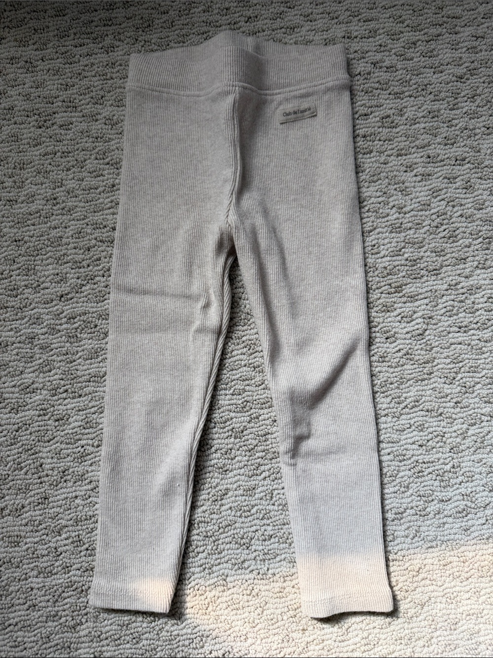 Zara Soft Knit Kids Leggings - heathered beige